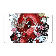 Drawing Red Dragon Legendary Magnet (rectangular)