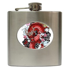 Drawing Red Dragon Legendary Hip Flask (6 Oz)