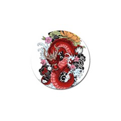 Drawing Red Dragon Legendary Golf Ball Marker (4 Pack)