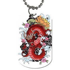 Drawing Red Dragon Legendary Dog Tag (two Sides) by Jancukart