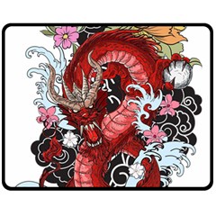 Drawing Red Dragon Legendary Fleece Blanket (medium) 