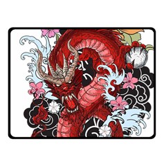 Drawing Red Dragon Legendary Fleece Blanket (small)