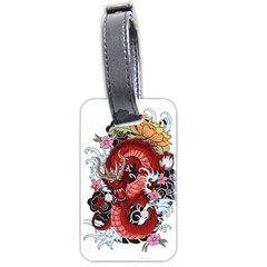 Drawing Red Dragon Legendary Luggage Tag (two Sides) by Jancukart