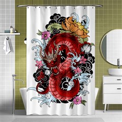 Drawing Red Dragon Legendary Shower Curtain 48  X 72  (small) 