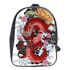 Drawing Red Dragon Legendary School Bag (xl) by Jancukart