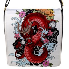 Drawing Red Dragon Legendary Flap Closure Messenger Bag (s) by Jancukart