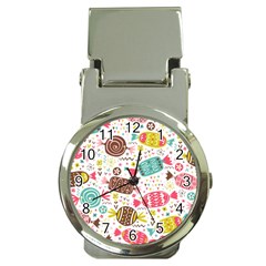 Candy Background Cartoon Money Clip Watches