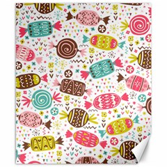 Candy Background Cartoon Canvas 8  X 10 