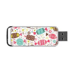 Candy Background Cartoon Portable Usb Flash (two Sides)