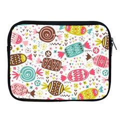 Candy Background Cartoon Apple Ipad 2/3/4 Zipper Cases by Jancukart