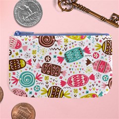 Candy Background Cartoon Large Coin Purse by Jancukart