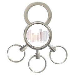 Buildings, Building City Building Condominium Skyscraper 3-ring Key Chain