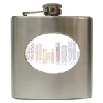 Buildings, Building City Building Condominium Skyscraper Hip Flask (6 oz) Front