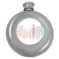 Buildings, Building City Building Condominium Skyscraper Round Hip Flask (5 Oz) by Jancukart