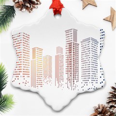 Buildings, Building City Building Condominium Skyscraper Ornament (snowflake)