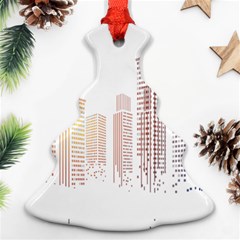 Buildings, Building City Building Condominium Skyscraper Christmas Tree Ornament (two Sides)