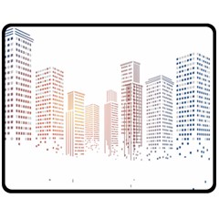 Buildings, Building City Building Condominium Skyscraper Double Sided Fleece Blanket (medium) 