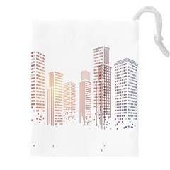 Buildings, Building City Building Condominium Skyscraper Drawstring Pouch (5xl) by Jancukart