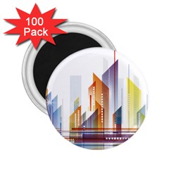 Building Artwork City Building 2 25  Magnets (100 Pack) 