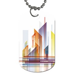 Building Artwork City Building Dog Tag (one Side)