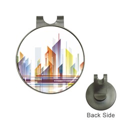 Building Artwork City Building Hat Clips With Golf Markers by Jancukart