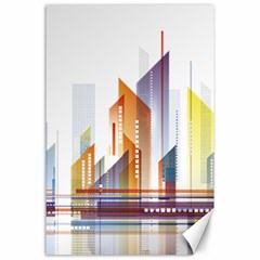 Building Artwork City Building Canvas 24  X 36 