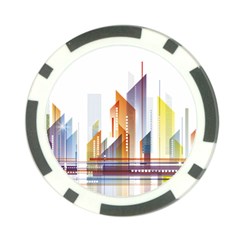 Building Artwork City Building Poker Chip Card Guard