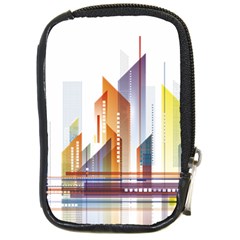 Building Artwork City Building Compact Camera Leather Case