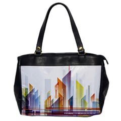 Building Artwork City Building Oversize Office Handbag