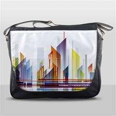 Building Artwork City Building Messenger Bag