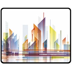 Building Artwork City Building Double Sided Fleece Blanket (medium) 