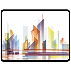 Building Artwork City Building Double Sided Fleece Blanket (large) 