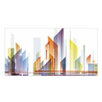 Building Artwork City Building Satin Shawl 45  x 80  Front