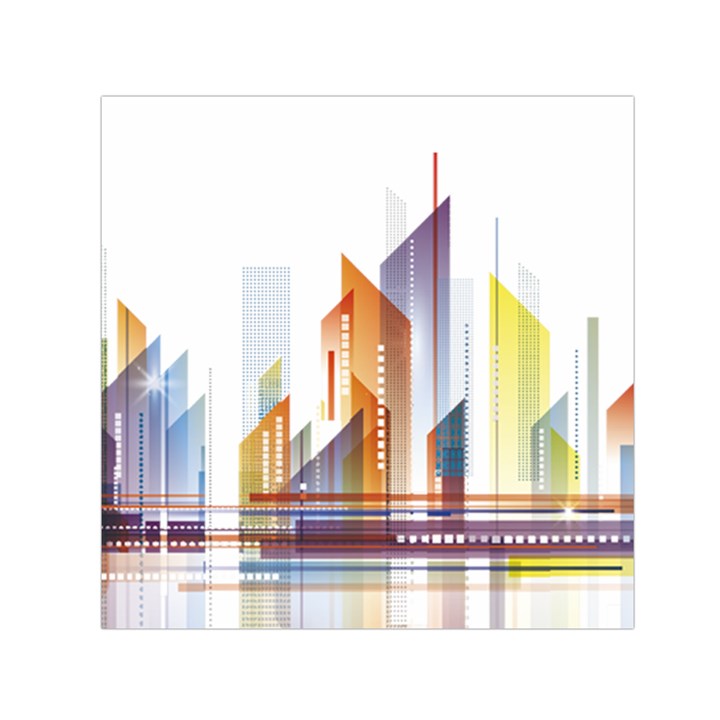 Building Artwork City Building Square Satin Scarf (30  x 30 )