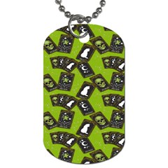 Cats And Skulls - Modern Halloween  Dog Tag (one Side) by ConteMonfrey