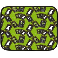 Cats And Skulls - Modern Halloween  Fleece Blanket (mini) by ConteMonfrey