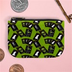 Cats And Skulls - Modern Halloween  Mini Coin Purse Front