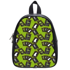 Cats And Skulls - Modern Halloween  School Bag (small) by ConteMonfrey