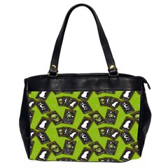 Cats And Skulls - Modern Halloween  Oversize Office Handbag (2 Sides) by ConteMonfrey