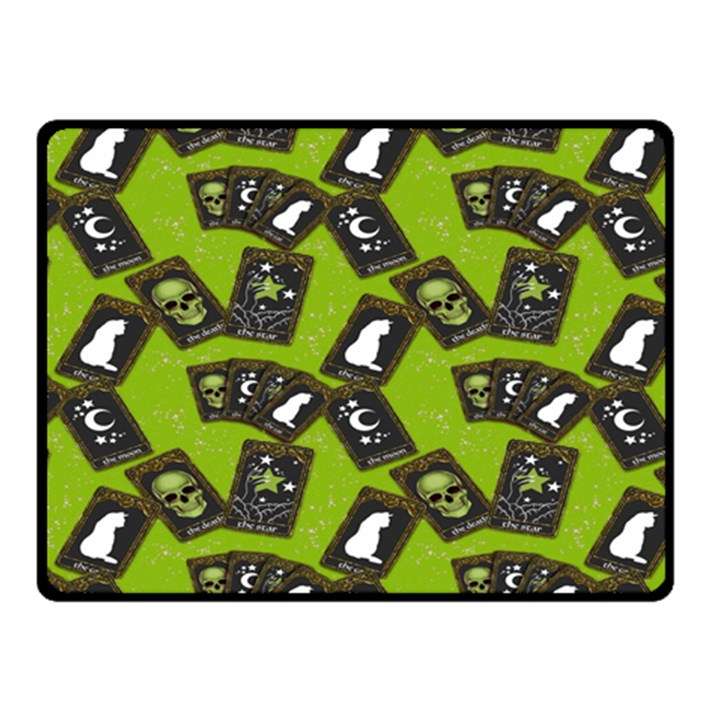 Cats And Skulls - Modern Halloween  Fleece Blanket (Small)