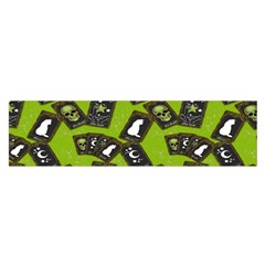 Cats And Skulls - Modern Halloween  Oblong Satin Scarf (16  X 60 ) by ConteMonfrey