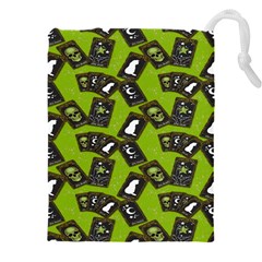 Cats And Skulls - Modern Halloween  Drawstring Pouch (4xl) by ConteMonfrey