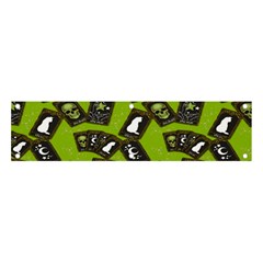 Cats And Skulls - Modern Halloween  Banner And Sign 4  X 1  by ConteMonfrey