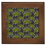 Halloween - Green Roses On Spider Web  Framed Tile Front