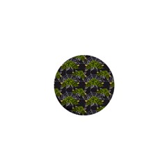 Halloween - Green Roses On Spider Web  1  Mini Buttons by ConteMonfrey