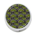 Halloween - Green Roses On Spider Web  4-Port USB Hub (Two Sides) Front