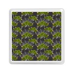 Halloween - Green Roses On Spider Web  Memory Card Reader (Square) Front