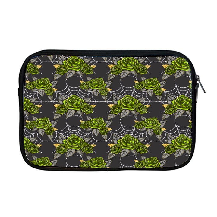 Halloween - Green Roses On Spider Web  Apple MacBook Pro 17  Zipper Case