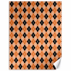 Halloween Inspired Black Orange Diagonal Plaids Canvas 18  X 24  by ConteMonfrey