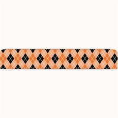 Halloween Inspired Black Orange Diagonal Plaids Small Bar Mats by ConteMonfrey